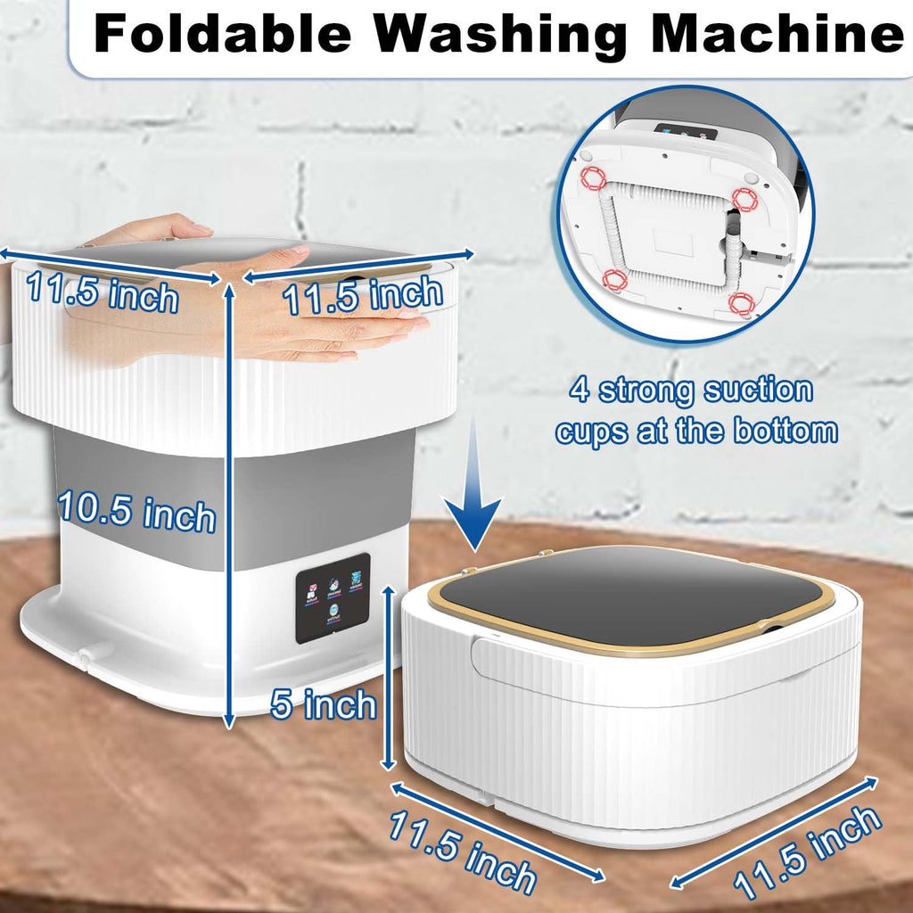 11 Litre Foldable Electric Washing Machine with Drye