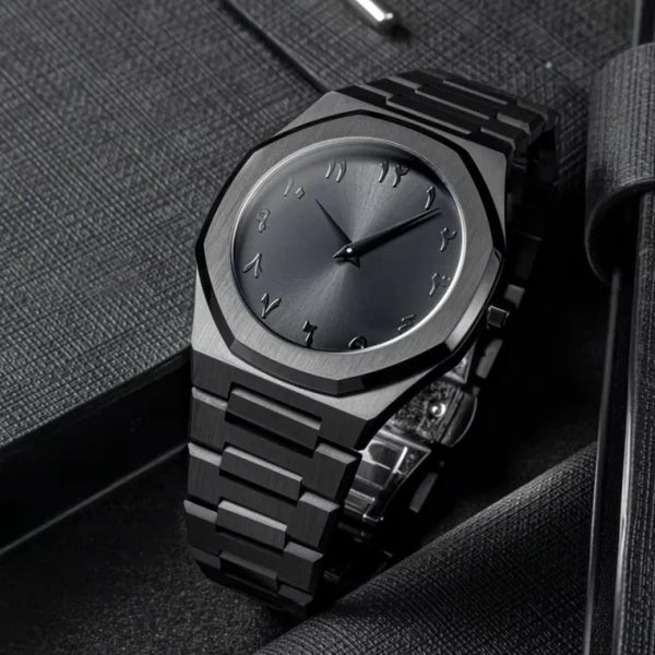 Arabic Black Aura Watch Luxury Premium Quality