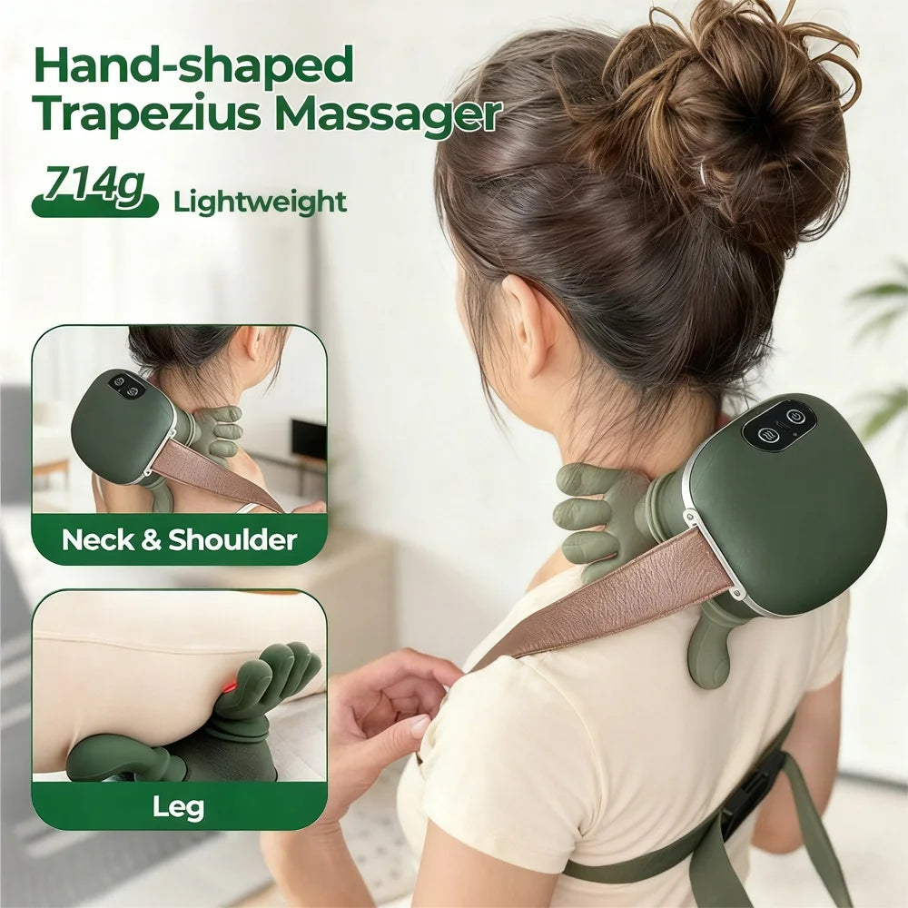 Electric Shoulder Neck Massager Bionic Hand Simulation Kneading Office Travel