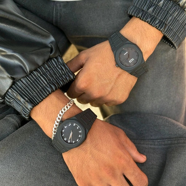 Arabic Black Aura Watch Luxury Premium Quality