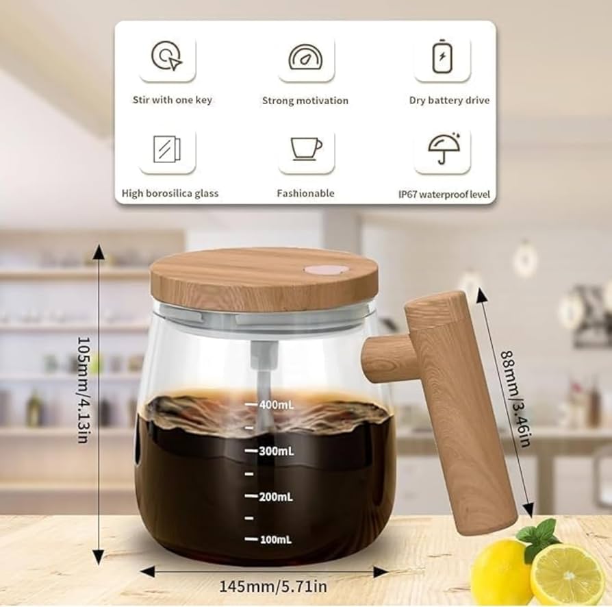 Rechargeable Automatic Coffee Mixer Mug