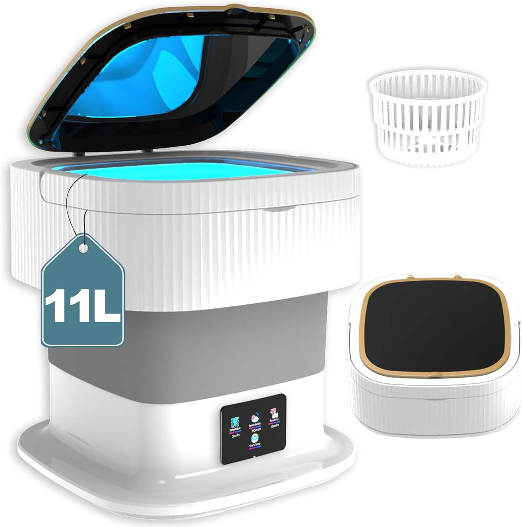 11 Litre Foldable Electric Washing Machine with Drye