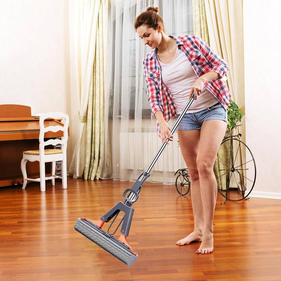 Foldable Sponge Mop Stainless Steel