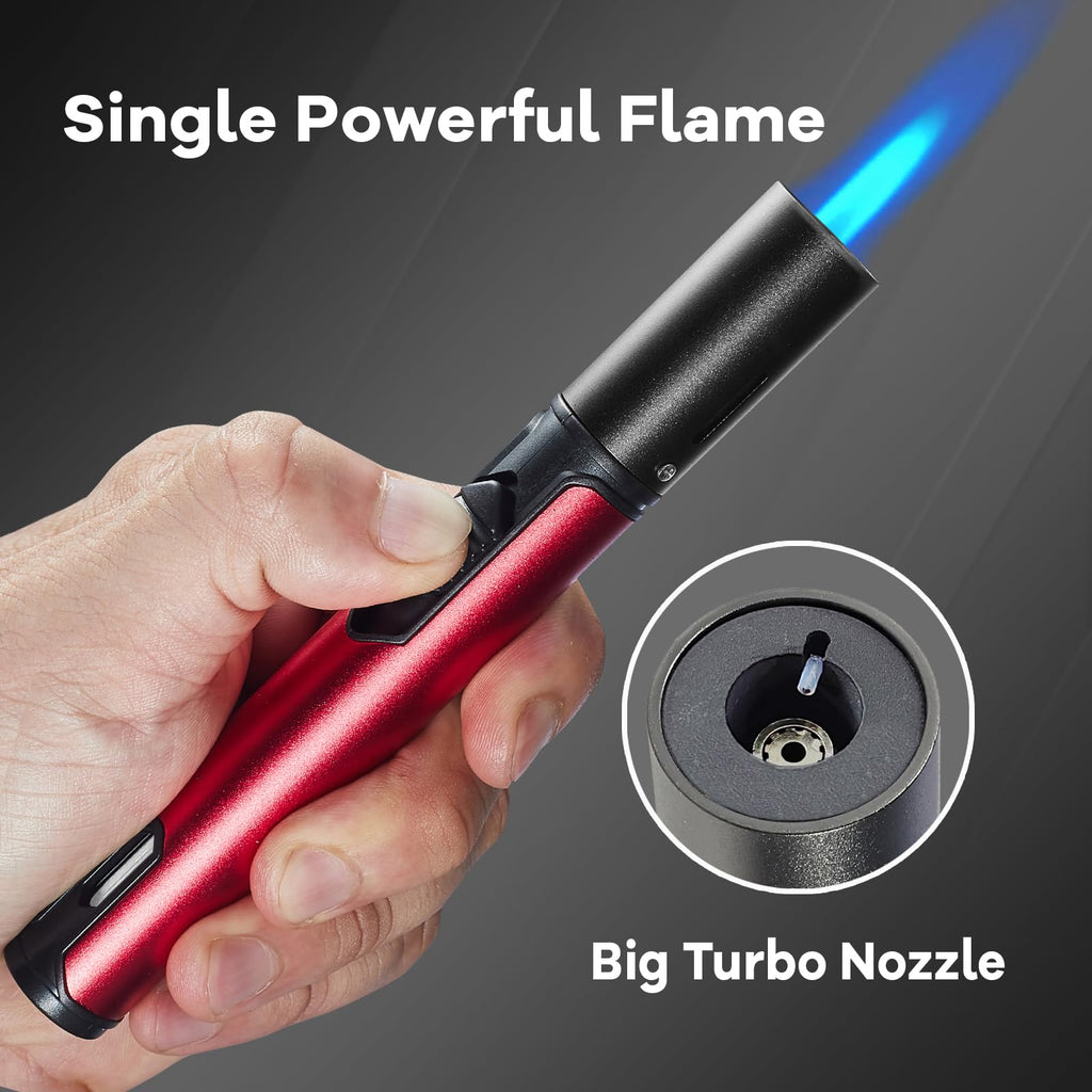 HONEST Torch Lighters, Butane Lighters Refillable Single Jet Flame for Candle Grill BBQ