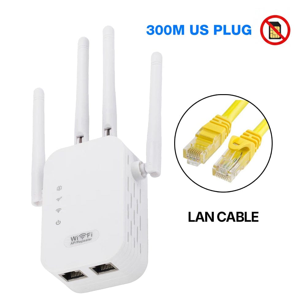 WiFi Range Extender 300Mbps (4 Antennas) | Long Range WiFi Extender