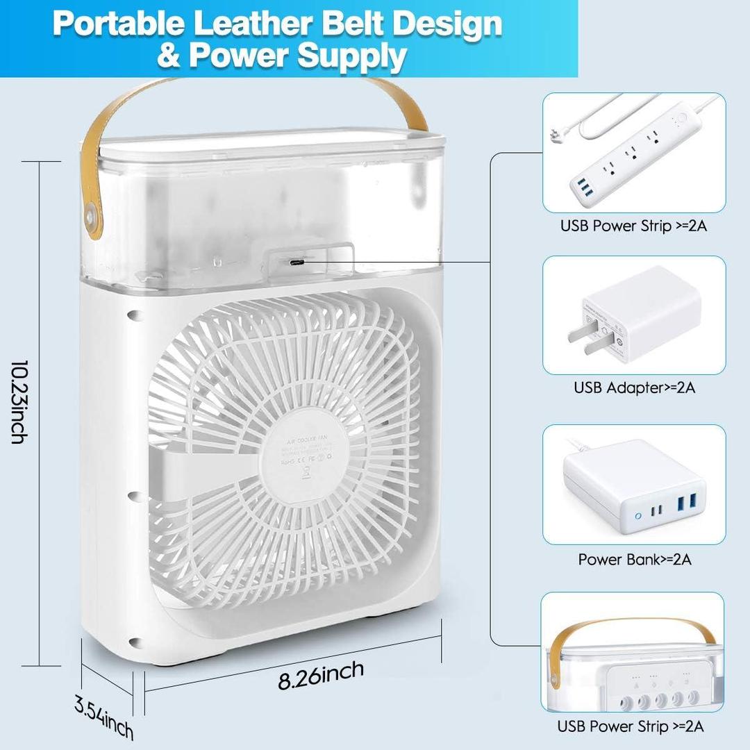 Mini Air conditioner _ 1 pc portable Fan with 3 fan speeds and 60⁰ Adjustment