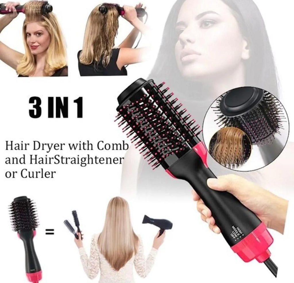 Hot Air Brush Styler 3 in 1 One Step Hair Blower Hair Dryer Brush