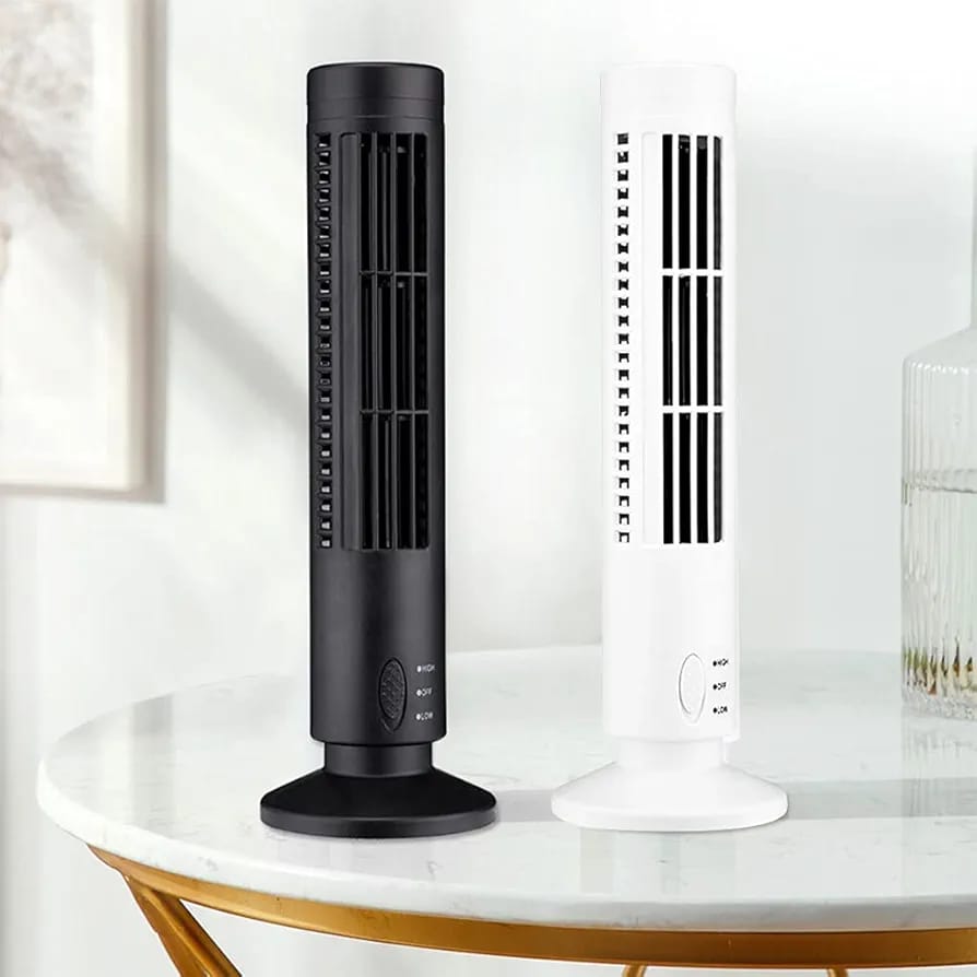 Portable Air Cooler Vertical Bladeless Fan USB Desktop Air