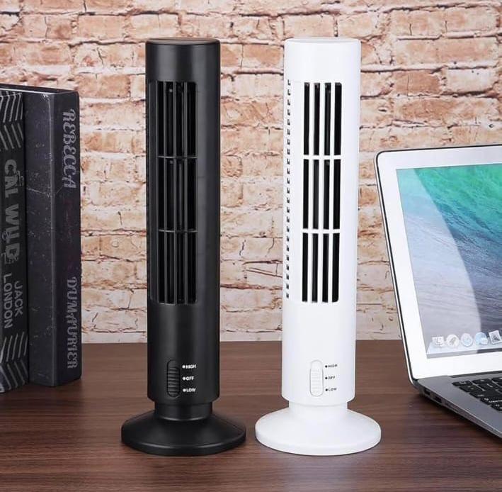 Portable Air Cooler Vertical Bladeless Fan USB Desktop Air