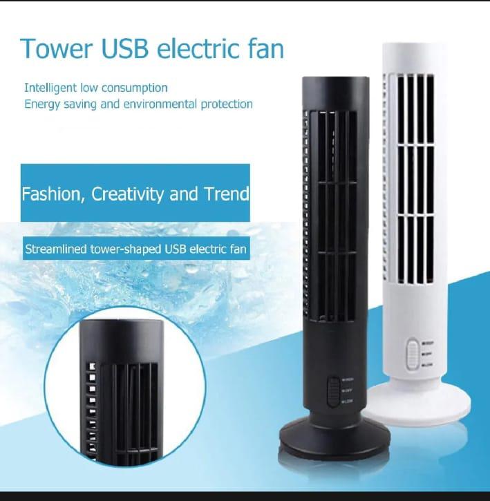 Portable Air Cooler Vertical Bladeless Fan USB Desktop Air