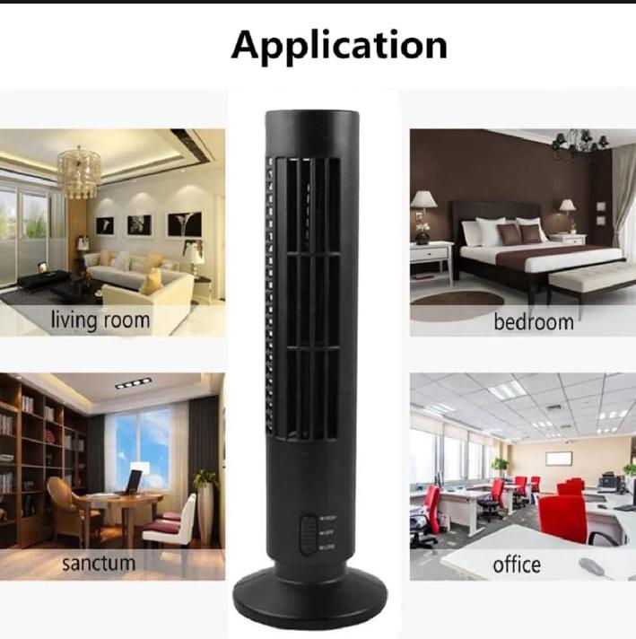 Portable Air Cooler Vertical Bladeless Fan USB Desktop Air