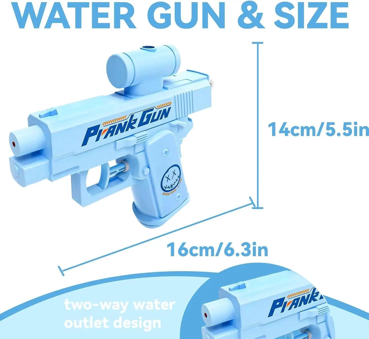 Prank Water Gun Toy – Two-Way Reverse Spray